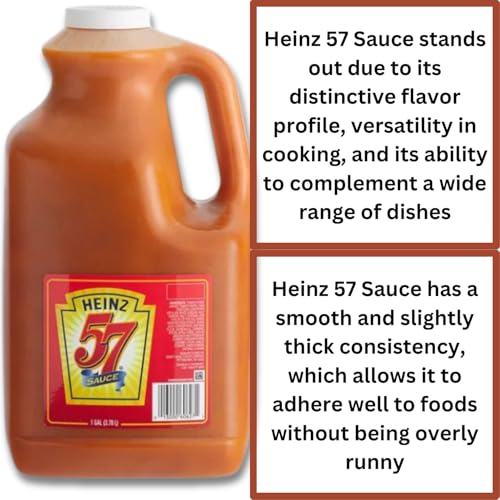 Heinz 57 Steak Sauce 1 Gallon + Bonus Exclusive Magnet - Perfect for Grillers and BBQ Enthusiasts - Large Quantity for