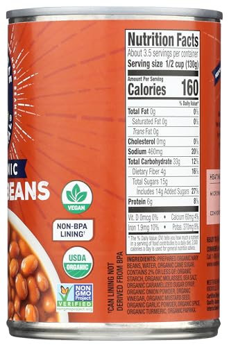Westbrae Natural Organic Baked Beans for Health-Conscious Consumers USDA Organic 16 oz No Sugar Added