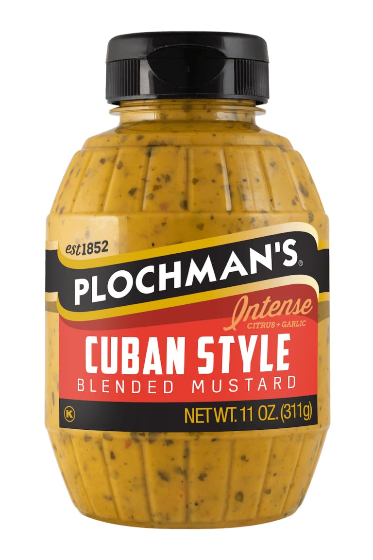 Plochman Cuban Mustard - Spicy Flavored Blended Mustard for Sandwiches and Chips
| Plochman Cuban Mustard - Bold Taste