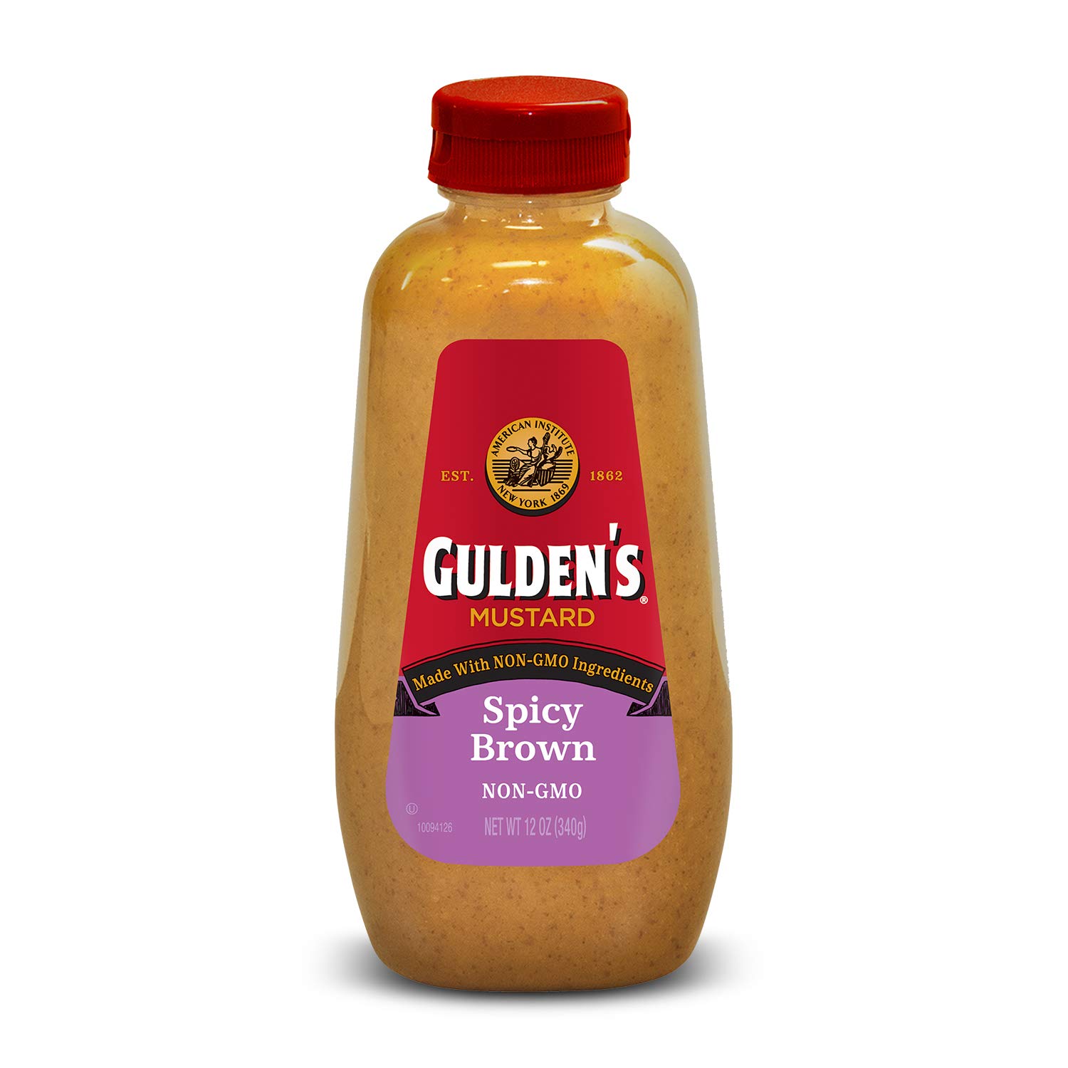  Gulden's Spicy Brown Mustard for Deli Meats and Sandwiches - Perfect for Hot Dog Tastemakers, Bold Flavor, 12 Oz - Best