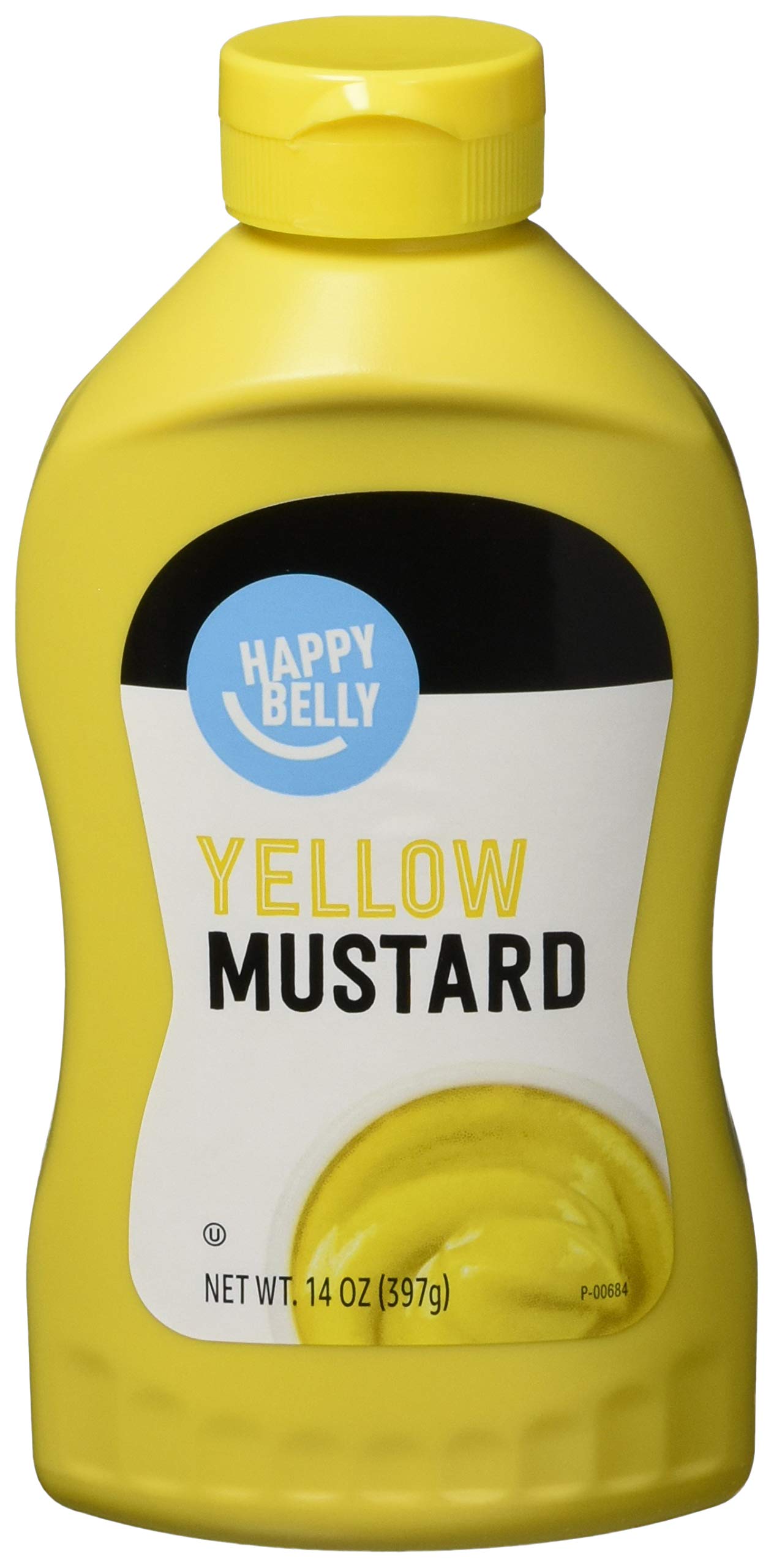  Happy Belly Yellow Mustard, Kosher Flavor, 14 Ounce (Pack of 1) for Healthy Sandwiches and Cooking Delights
| Happy Bel