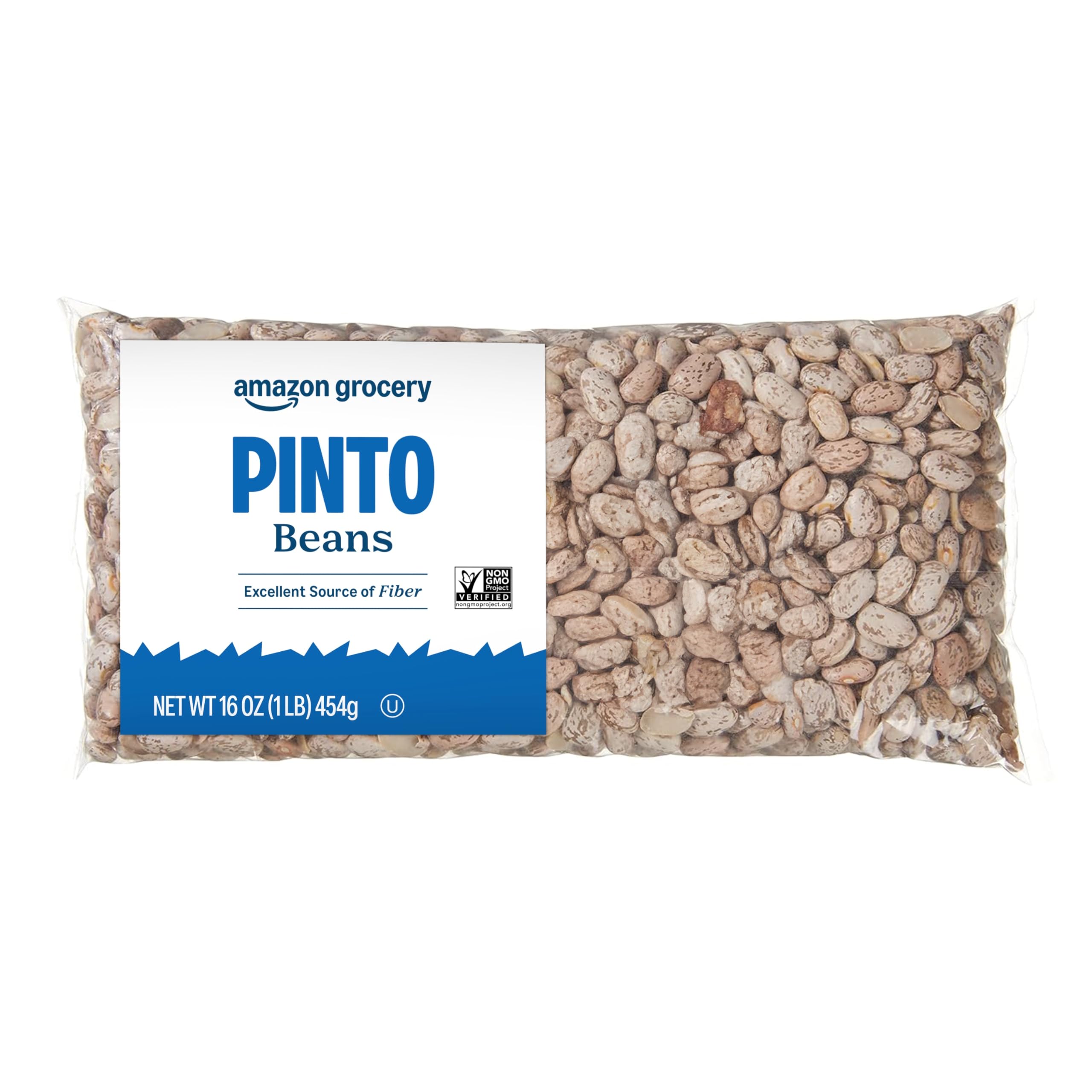Amazon Grocery Pinto Beans - Large Size 16 Oz for Healthy Eating | Perfect for Cooking and Snacking | Ideal for Families